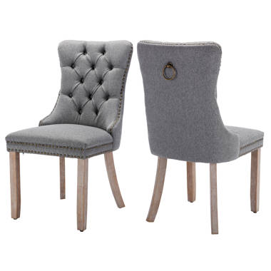 Grey knocker back dining chairs hot sale